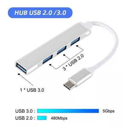 Hub USB Tipo C 4 Puertos